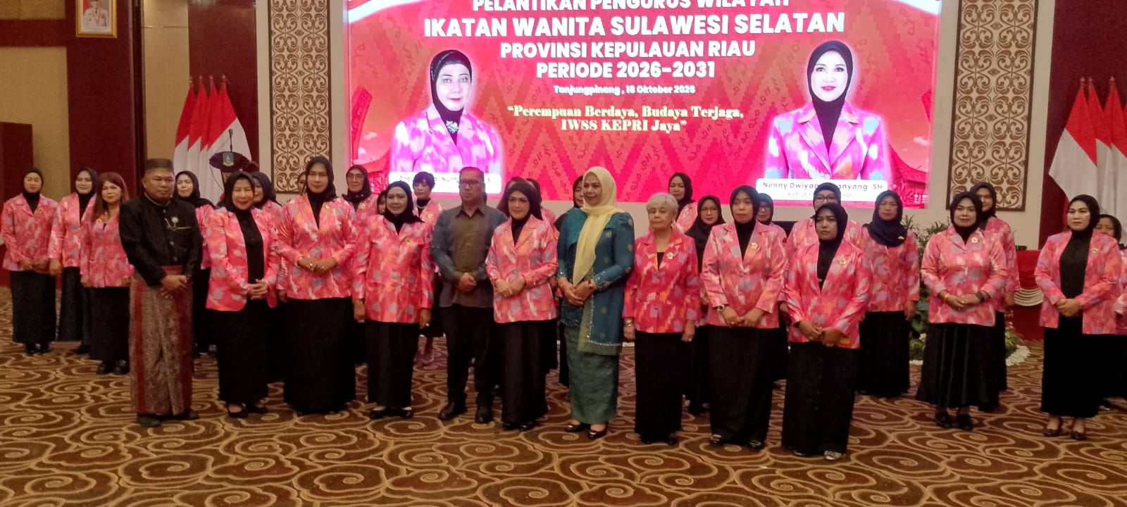 Nenny Dwiyanna Nyanyang dilantik sebagai Ketua Pimpinan Wilayah IWSS Provinsi Kepulauan Riau oleh Ketua Umum PP IWSS Dra. Hj. Andi Nurhiyari, M.Si., di Aula Wan Seri Beni, Dompak, Kota Tanjungpinang.
